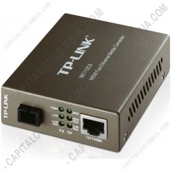 Ampliar foto de Conversor 10/100Mbps RJ45 a 100Mbps Modo único SC (MC112CS)
