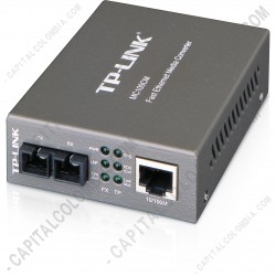 Ampliar foto de Conversor de Medio (Media Converter) 1000Mbps RJ45 a 1000Mbps SC Multi-Modo (MC100CM)