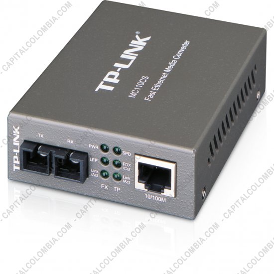 Redes, Routers, Wifi, Marca: Tp-link - Convertidor Multimedia de Modo Individual de 10/100Mbps (MC110CS)