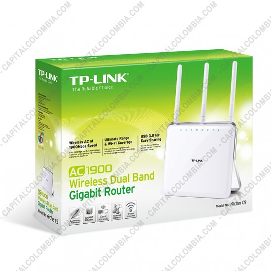 Redes, Routers, Wifi, Marca: Tp-link - Router Inal&aacute;mbrico de Banda Dual Gigabit Atheros, 1300Mbps en 5Ghz + 600 Mbps en 2.4Ghz (Archer C9)