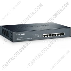 Ampliar foto de Switch de 8 puertos Gigabit PoE+, 124W PoE power supply for all 8 PoE+ ports, 13-inch rack - TL-SG1008PE