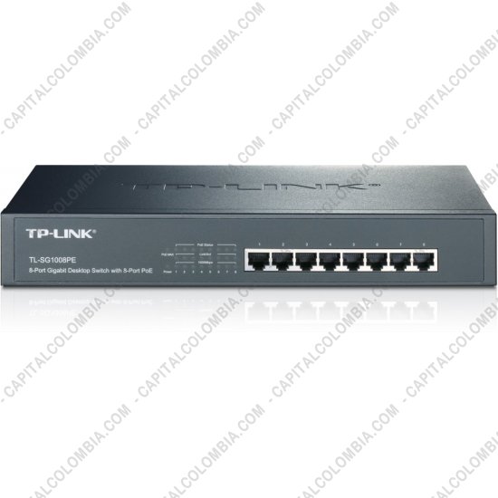 Redes, Routers, Wifi, Marca: Tp-link - Switch de 8 puertos Gigabit PoE+, 124W PoE power supply for all 8 PoE+ ports, 13-inch rack - TL-SG1008PE