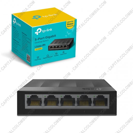 Redes, Routers, Wifi, Marca: Tp-link - Switch TP-LINK de 5 puertos Gigabit - Ref. LS1005G