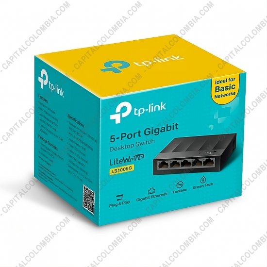 Redes, Routers, Wifi, Marca: Tp-link - Switch TP-LINK de 5 puertos Gigabit - Ref. LS1005G