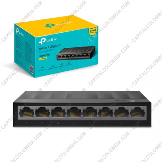 Redes, Routers, Wifi, Marca: Tp-link - Switch TP-LINK de 8 puertos Gigabit - Ref. LS1008G