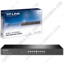 Ampliar foto de Switch Tplink de 16 puertos 10/100Mbps para montaje en rack - Ref. TL-SF1016