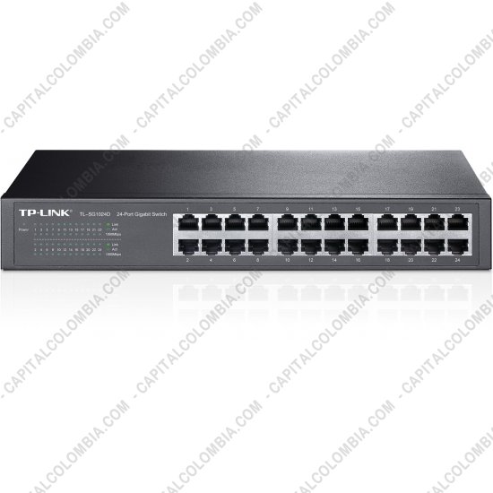 Redes, Routers, Wifi, Marca: Tp-link - Switch Tplink de 24 Puertos Escritorio/Rack Gigabit (Ref. TL-SG1024D)
