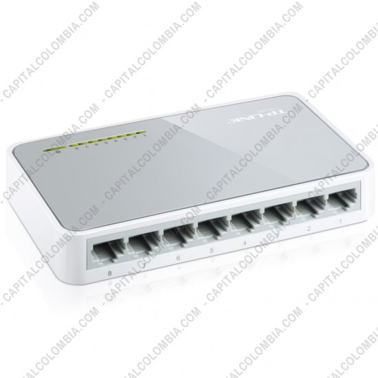Redes, Routers, Wifi, Marca: Tp-link - Switch Tplink de Escritorio de 8 Puertos de 10/100Mbps (Ref. TL-SF1008D)