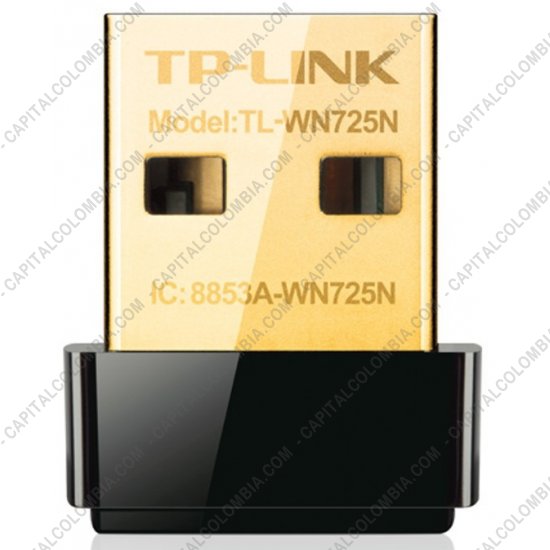 Redes, Routers, Wifi, Marca: Tp-link - TP-LINK, Adaptador USB Nano Inal&aacute;mbrico N 150Mbps, (Ref.TL-WN725N)