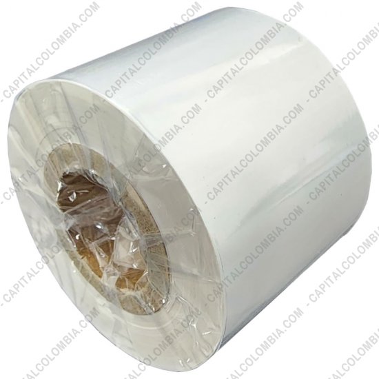 Rollos de etiquetas adhesivas y Nylon Textil, Marca: CapitalColombia - Rollo de cinta resina textil lavable color blanco de 45mm x 200mts