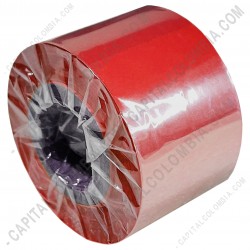 Ampliar foto de Rollo de cinta resina textil lavable color rojo de 35mm x 200mts