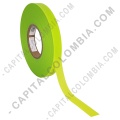 Rollos de etiquetas adhesivas y Nylon Textil, Marca: CapitalColombia - Rollo de Cinta Siliconada color amarillo lima de 20mm x 137mts para crear etiquetas de ropa