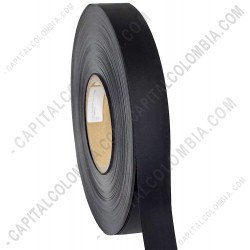 Ampliar foto de Rollo de Cinta Siliconada negra de 25mm x 137mts para crear etiquetas de ropa