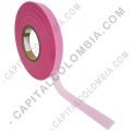 Rollos de etiquetas adhesivas y Nylon Textil, Marca: CapitalColombia - Rollo de Cinta Siliconada rosada de 20mm x 137mts para crear etiquetas de ropa