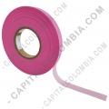 Rollos de etiquetas adhesivas y Nylon Textil, Marca: CapitalColombia - Rollo de Cinta Siliconada rosada de 20mm x 137mts para crear etiquetas de ropa