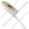 Rollos de etiquetas adhesivas y Nylon Textil, Marca: CapitalColombia - Rollo de Cinta Siliconada Textil Semitransparente de 25mm x 137mts para crear etiquetas de ropa