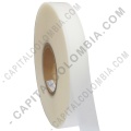 Rollos de etiquetas adhesivas y Nylon Textil, Marca: CapitalColombia - Rollo de Cinta Siliconada Textil Semitransparente de 30mm x 137mts para crear etiquetas de ropa