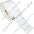 Rollo de etiquetas adhesivas en papel térmico de 2.500 rótulos a una columna (5.01cms x 2.5cms)