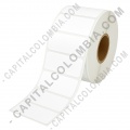 Rollos de etiquetas adhesivas y Nylon Textil, Marca: CapitalColombia - Rollo de etiquetas adhesivas en papel térmico de 2.500 rótulos a una columna de 5cms x 2.5cms (50x25mm)