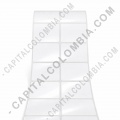 Rollo de etiquetas adhesivas en polipropileno blanco brillante de 2.500 r&oacute;tulos a Dos Columnas de 5cms x 4cms (50x40mm)