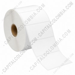 Ampliar foto de Rollo de etiquetas adhesivas t&eacute;rmicas de 2.500 r&oacute;tulos a una columnas de 6cms x 3cms (60x30mm)
