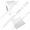 Rollos de etiquetas adhesivas y Nylon Textil, Marca: CapitalColombia - Rollo de etiquetas de transferencia (bond) de 2000 rótulos a una columna de 10cms x 8.2cms (100x82) Core 3"