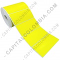 Ampliar foto de Rollo de etiquetas en papel bond amarillas de 1000 etiquetas a una columna (10cms x 5.0cms)