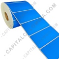 Ampliar foto de Rollo de etiquetas en papel bond azul de 1000 rótulos a una columna de 8cms x 4cms (80x40mm)