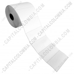 Ampliar foto de Rollo de etiquetas en papel bond de 1000 etiquetas a una columna 10cms x 5.0cms (100x50mm)