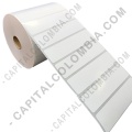Rollo de etiquetas en papel bond de 2500 rótulos a una columna (10cms x 2.5cms)