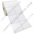 Rollo de etiquetas en papel bond de 2.500 rótulos a dos columna (4.8cms x 4.8cms)