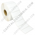 Rollo de etiquetas en papel bond de 2.500 rótulos a una columna de 5cms x 2.5cms (50x25mm) - Marca CapitalColombia