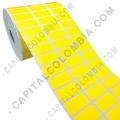 Ampliar foto de Rollo de etiquetas en papel de transferencia color amarillo de 10.000 rótulos a tres columnas de 3.2cms x 1.5cms (32x15mm)