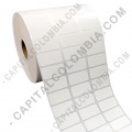 Ampliar foto de Rollo de etiquetas en papel de transferencia de 10.000 rótulos a tres columnas de 3.2cms x 1.5cms (32x15mm)