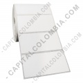 Rollo de etiquetas en papel térmico de 1000 etiquetas a una columna (8cms x 4cms)