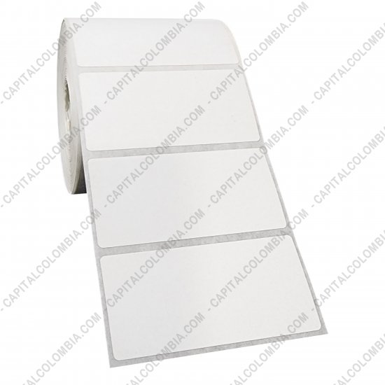 Rollos de etiquetas adhesivas y Nylon Textil, Marca: CapitalColombia - Rollo de etiquetas en papel t&eacute;rmico de 1000 etiquetas a una columna de 8cms x 4cms (80x40mm)