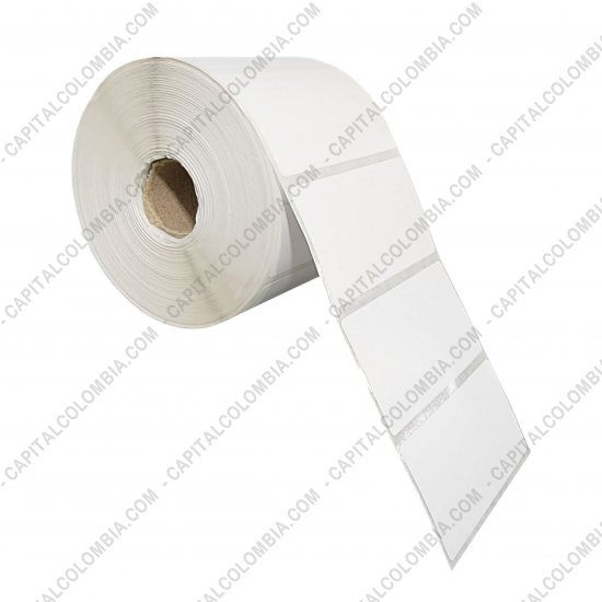 Rollos de etiquetas adhesivas y Nylon Textil, Marca: CapitalColombia - Rollo de etiquetas en papel t&eacute;rmico de 1000 etiquetas a una columna de 8cms x 4cms (80x40mm)