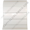 Rollo de etiquetas en polipropileno blanco de 1.250 rótulos a una columna (10cms x 2.5cms)
