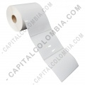 Ampliar foto de Rollo de etiquetas en polipropileno blanco de 500 rótulos a una columna 10cms x 8.2cms (100x82mm)