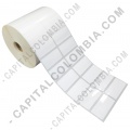 Ampliar foto de Rollo de etiquetas en polipropileno blanco de 5.000 rótulos a dos columnas 5cms x 2.5cms (50x25mm)
