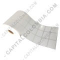 Rollo de etiquetas en polipropileno blanco de 5.000 rótulos a tres columnas (3.2cms x 2.5cms)
