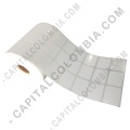 Ampliar foto de Rollo de etiquetas en polipropileno blanco de 5.000 rótulos a tres columnas 3.2cms x 2.5cms (32x25mm)
