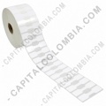 Rollo de etiquetas para joyer&iacute;a y &oacute;pticas en polipropileno blanco de 5.000 etiquetas a una columna 5.6cms x 1.3cms (56x13mm)