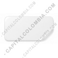 Rollo de etiquetas transparentes de 10.000 etiquetas a tres columnas 3.2cms x 1.5cms (32x15mm) con marca negra