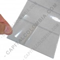 Rollos de etiquetas adhesivas y Nylon Textil, Marca: CapitalColombia - Rollo de etiquetas transparentes de 1.000 etiquetas a una columna 10cms x 5cms (100x50mm) con marca negra