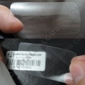 Rollo de etiquetas transparentes de 2.500 etiquetas a dos columnas (5.3cms x 2.8cms) con marca negra