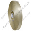 Ampliar foto de Rollo de Satín sencillo color Dorado de 25mm x 200mts para crear etiquetas de ropa