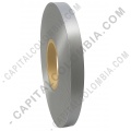 Rollo de Satín sencillo color Gris de 25mm x 200mts para crear etiquetas de ropa - Marca CapitalColombia