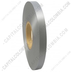 Ampliar foto de Rollo de Sat&iacute;n sencillo color Gris de 25mm x 200mts para crear etiquetas de ropa