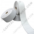 Ampliar foto de Rollos de 5.000 etiquetas en polipropileno color blanco de seguridad (void) de 5cms x 2.5cms (50x25mm)